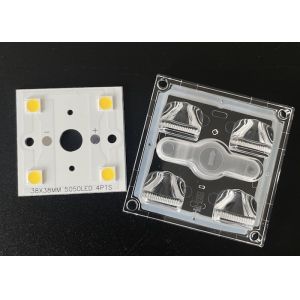 China Mini LED Street Light Module 4 LED With Waterproof PC Lens 150X75 Degree With Gasket on sale