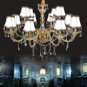 China Cheap chandeliers for sale with Lamshade for Dining room Kitchen Lighting (WH-CY-65) on sale