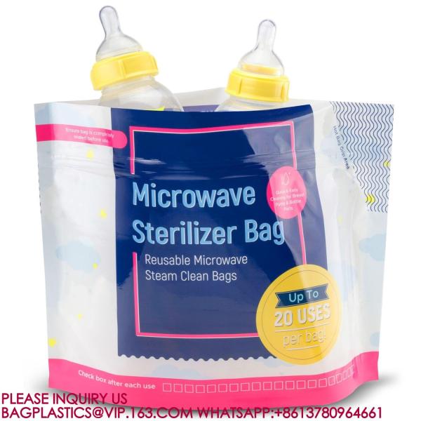 MICROWAVE STERILIZER BAG Recyclable Travel Baby Bottle Cleaner Microwave