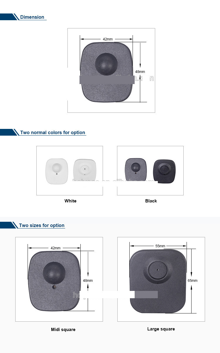 Anti shoplifting system eas nail plastic tag pin rf clothing alarm tag for shoes store