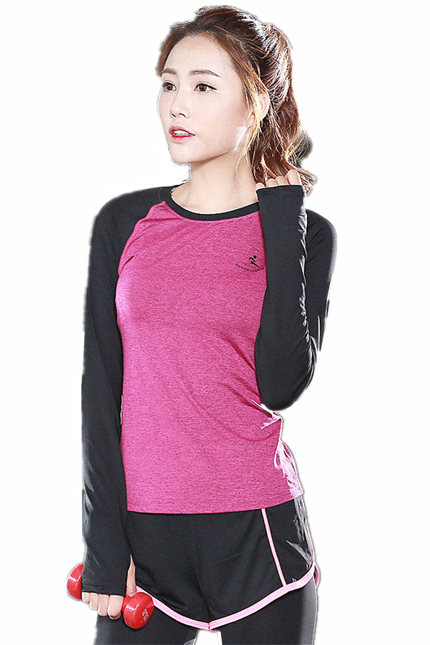 CPG Global Women Breathable Polyester Spring Long Sleeves Gym Running Sports T-Shirts Outdoor Apparel S-L S52