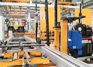 China Cement Pump Truck Robotic Arm Car Manufacturing / Robot Automatic Assembly Line factory