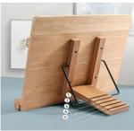 Book Stand Book & Tablet Rest Cookbook Reading Holder with 2 Metal Page Holders
