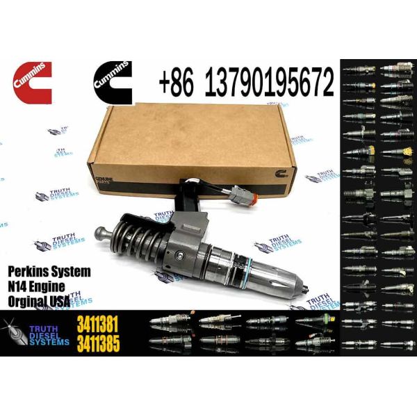 Self-Lubricating Low-Maintenance Efficient Common Rail Fuel Injector N14 3411381 for Cummins QSN14 N14
