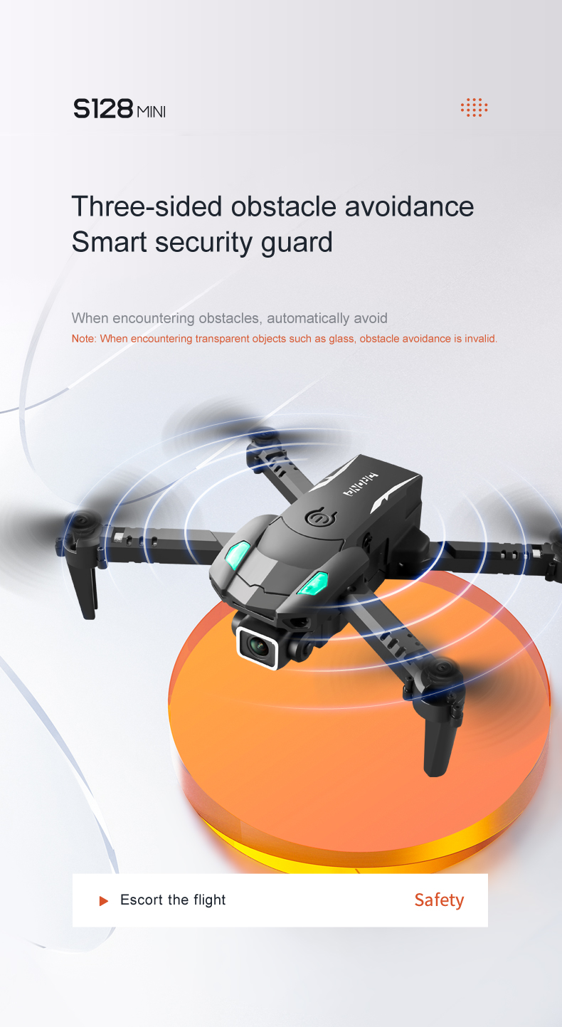 Maximum Flight Time S128 Mini Drone Portable 4k Dual Camera Obstacle Avoidance Take Off Landing Wifi Rc Drone