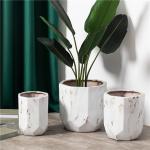 Modern home balcony decoration succulent plant pots custom logo marble ceramic