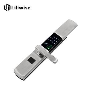 China Sliding Cover Protection Fingerprint Door Lock , Intelligent Password Door Lock factory