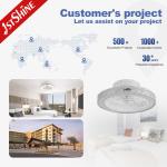 Bedroom Lighting Solution 220V Smart Remote Ceiling Fan with Hidden Blades by