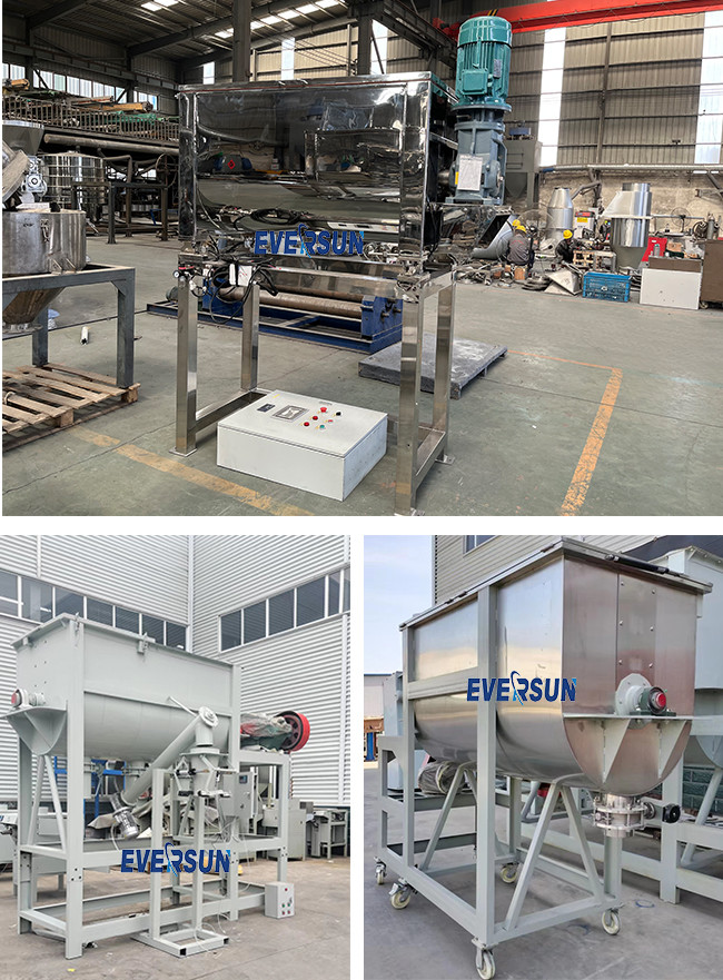 Double Or Triple Blade Ribbon Blender Mixing Machine For Granule
