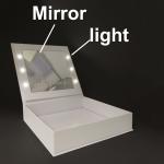 250g Art Paper Led Mirror Travel Cardboard Makeup Packaging Box