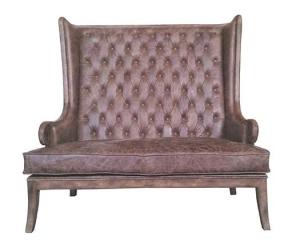 China Vintage Retro Leather Distressed Sofa factory