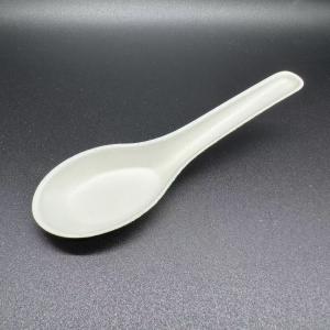 China Molded Fiber Bagasse Pulp Spoon Eco-Friendly Disposable Utensil Canteen factory
