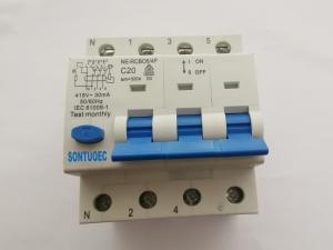 China 4P RCBO Overcurrent Protection Circuit Breaker Electronic Type factory