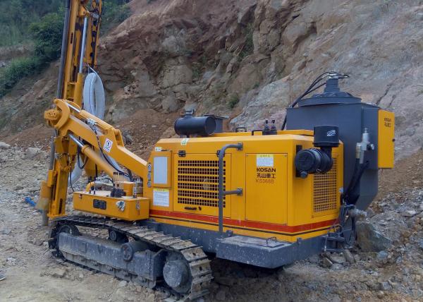 Yellow Crawler Type Hydraulic Rock Dth Drilling Rig Machine 3" 4" 5" Speed 0.59M