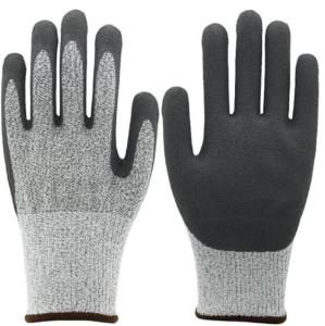 China Antiskid Sandy Cut 5 Gloves Nitrile Frosted XL Cut Resistant Work Gloves factory