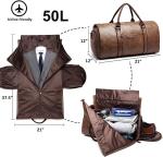 50L Leather Custom Travel Garment Bag Compartment Business Mens Suit ISO900