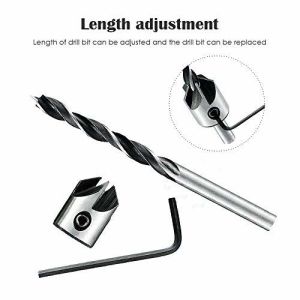 HSS Brad Point Countersink Drill Bit Set 5Pcs DIN/ANSI