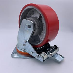 China 5 Inch PU Tread with Dual Locking Heavy Duty Caster factory