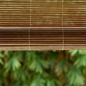 China Elegant Outdoor Matchstick Roll Up Blinds Carbonized Color High Flatness factory