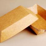 Kraft Paper Boat Basket Food Trays Paperboard Tray Loaf Bread Packaging Brown