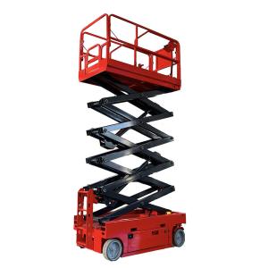 China Orange Self Propelled Scissor Lift 6m-14m Mobile Platform Lift factory