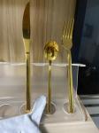 Stainless Steel Golden Color Tableware Spoons Forks Pvd Titanium Chrome Vacuum