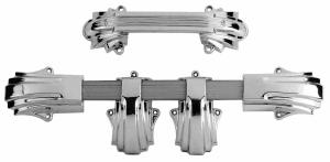 China Silver Color Casket Swing Bar Set , Casket Handles Suppliers Simple Design factory