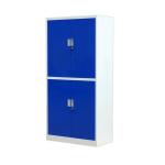 Modern Stainless Steel Bookcase Office Furniture With Vertical 2 Doors