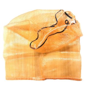 Popular Yellow Color 50x80cm Leno Drawstring Bag Plastic with or without