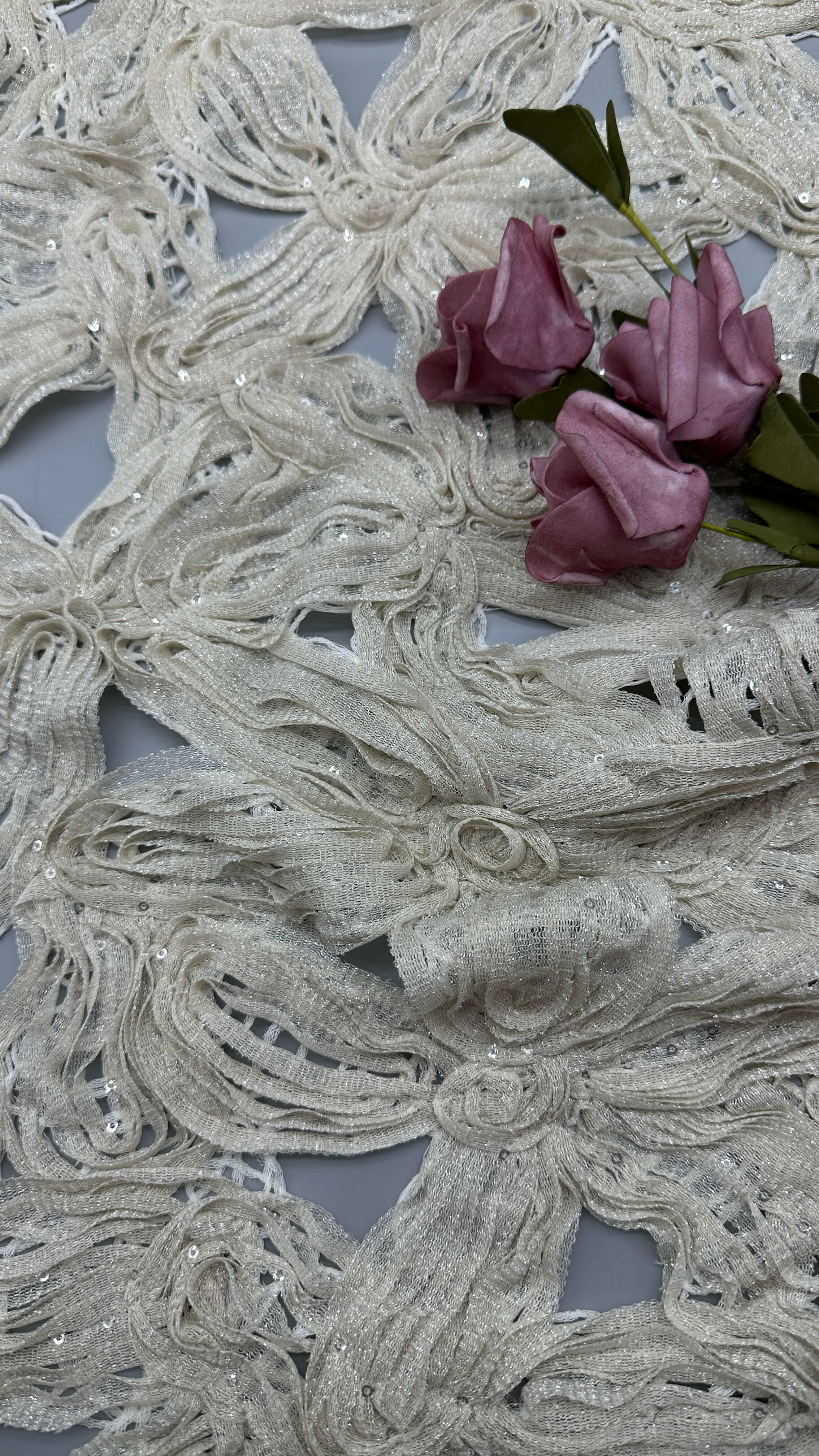 Metallic Sequin Lace Fabric Durable and Elegant Luxary Embroidery Fabric Wedding Birthday Occasions Hight Quality Metallic Sequin Lace Fabric