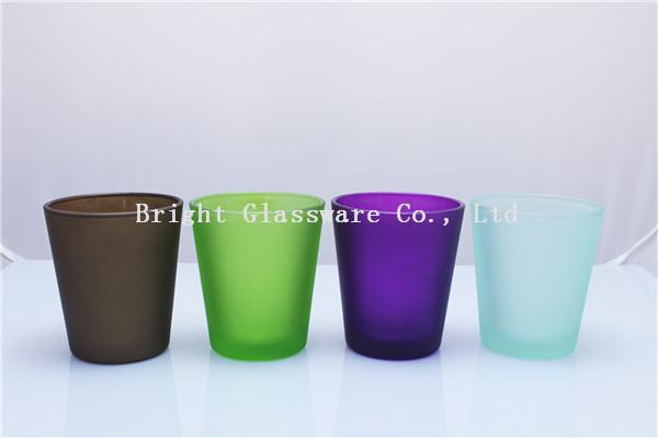Decoration Glass Candle Holder, colorful candle cup sale