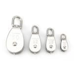 Construction Rigging Hardware Single Wheel Swivel Pulley Block Stainless Steel