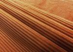 Polyester Corduroy Upholstery Fabric Ochre Color Fashionable 230GSM Weight