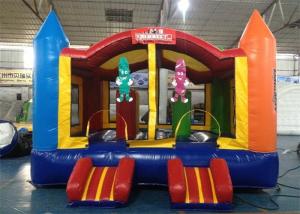 China Commercial Plato PVC Tarpaulin Inflatable Bouncer House With Small Slide factory