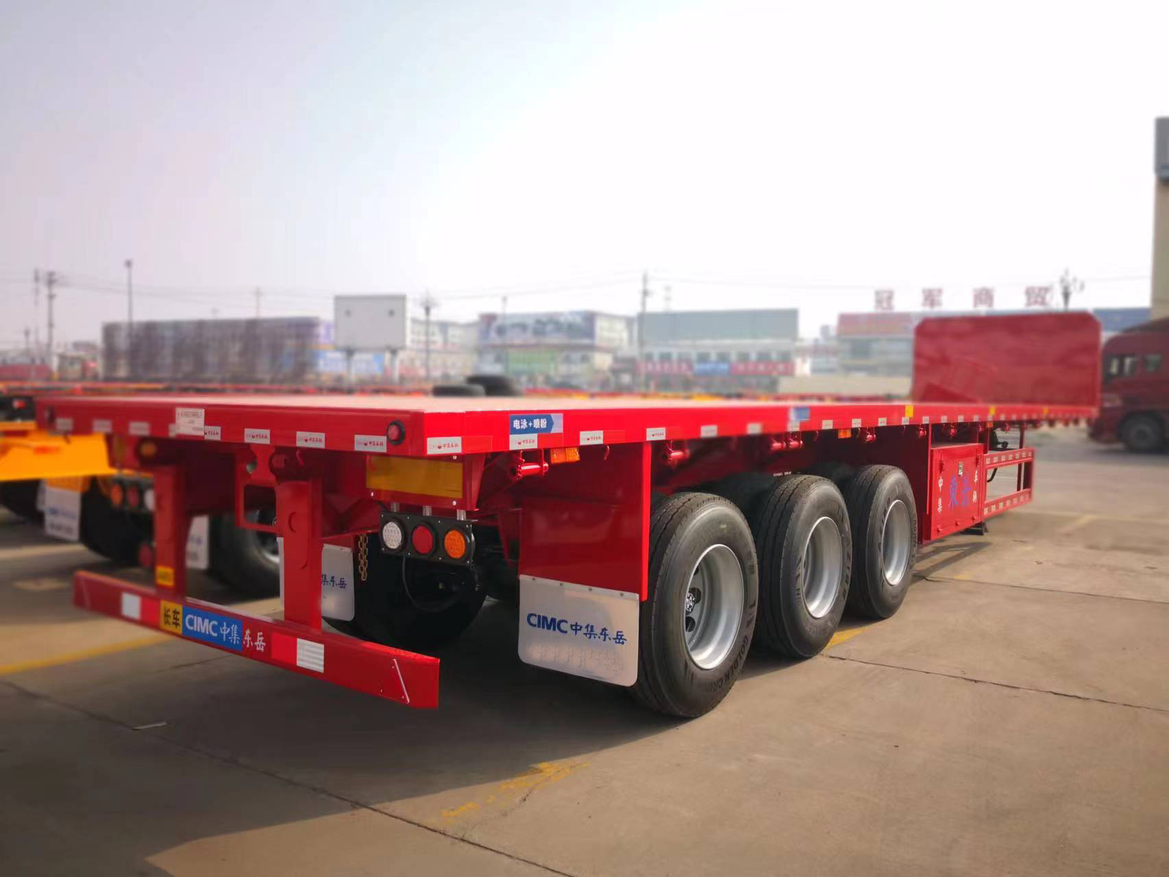 CIMC cheap 2/3/4 axles 45 or 50 to 80 tons high quality national standard steel and structural innovation Flatbed Semi-trailer