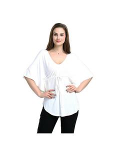 China Newest Design Women Loose Blouse Bat Sleeve Lady Casual Tops Hot Sale factory