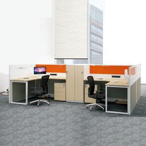 China Yellow 4 Person Call Center Cubicle Office Workstation Desks factory