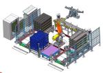 4KW 4 Axes Robotic Bag Palletizer In Fertilizer Production Line