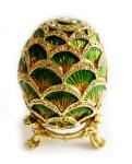 Vintage Trinket Box Faberge Egg Jewelry Box Antique Engraved Easter Egg Jewerly