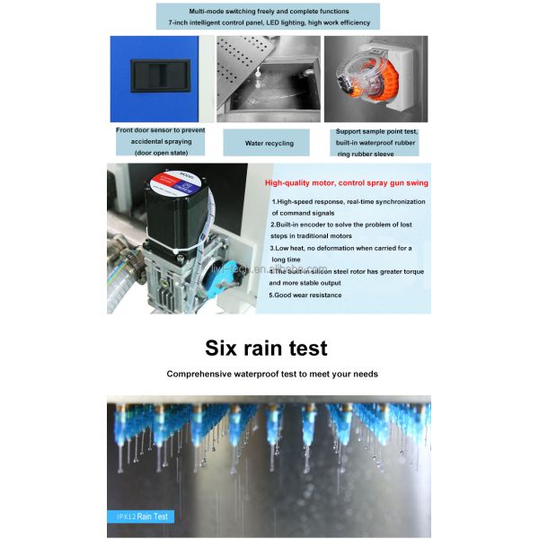 Liyi IPX1~4 IP Resistance Tester Waterproof Test Rain Spray Test Equipment