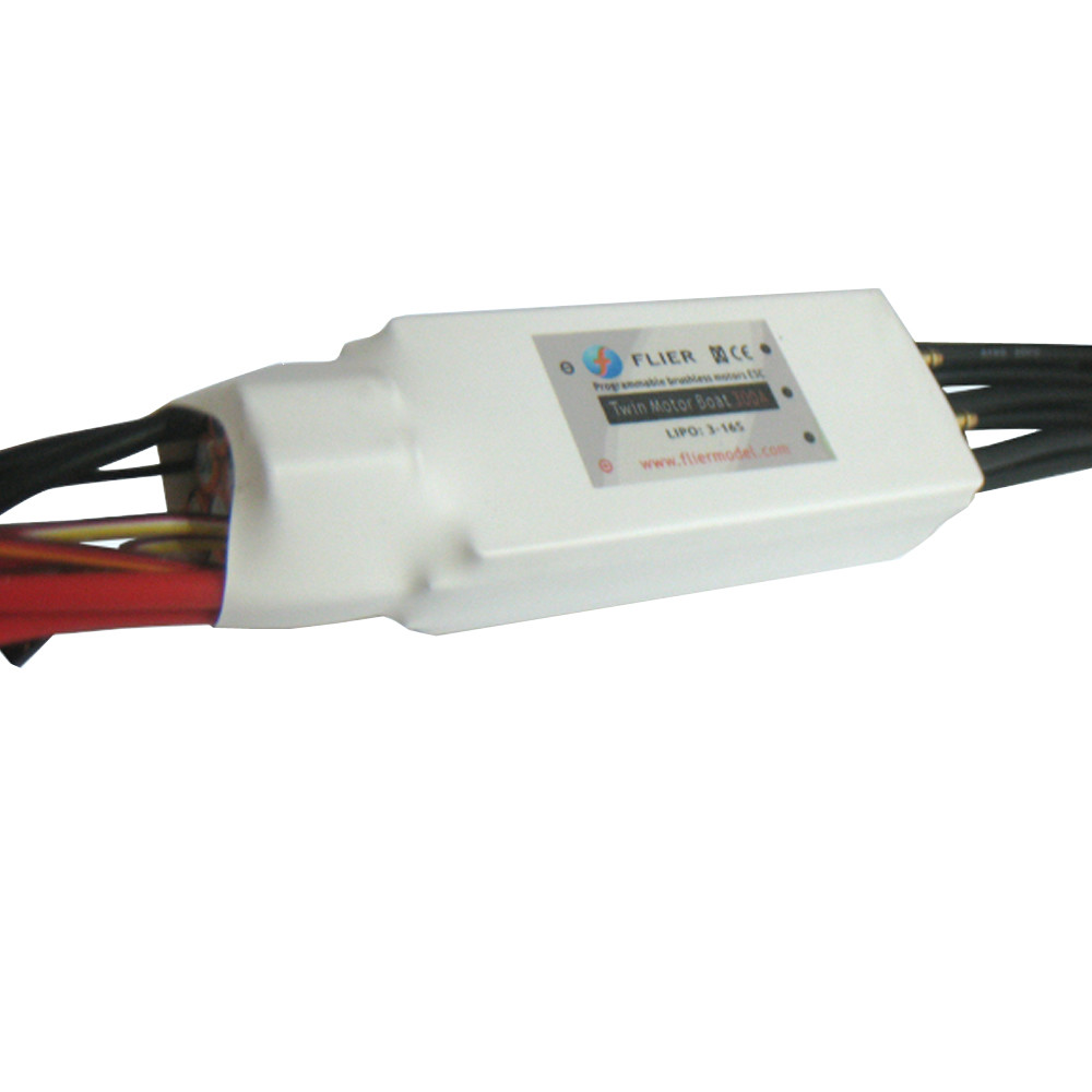 HV Flier 2 In 1 Twin Brushless ESC 16S 300A Customized For Rc Boat Efoil Delicate