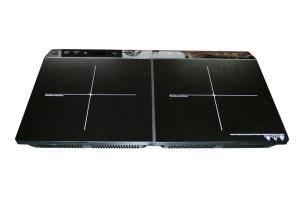 China Heat Indicators 3.4KW Table Double Burner Induction Cooktop factory