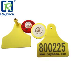 China Livestock Identification RFID Animal Ear Tags Two Pieces Flag Shape factory