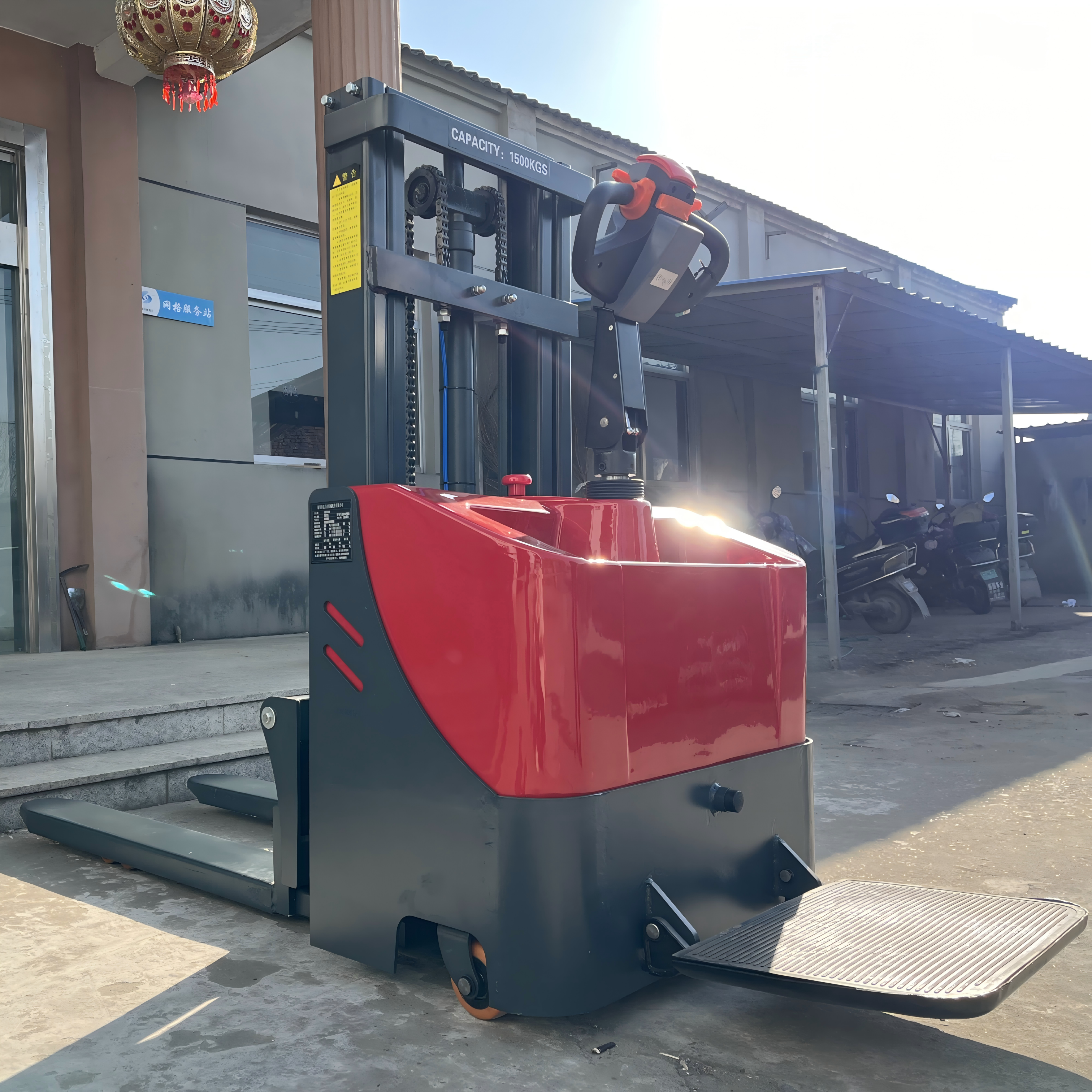 Electric Pallet Stacker Environmentally Friendly Technologically Advanced Solution For Warehouse Operations