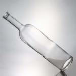 750ml Round Glass Liquor Bottle for Whisky Rum Gin with Cork Stopper and Glass