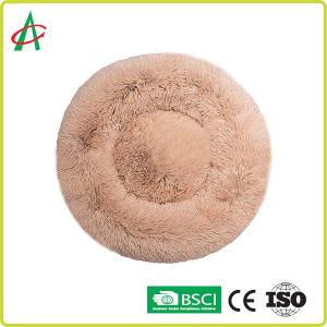 China REACH Diameter 20 24 32 40 46&quot; Super Soft Plush Dog Bed factory