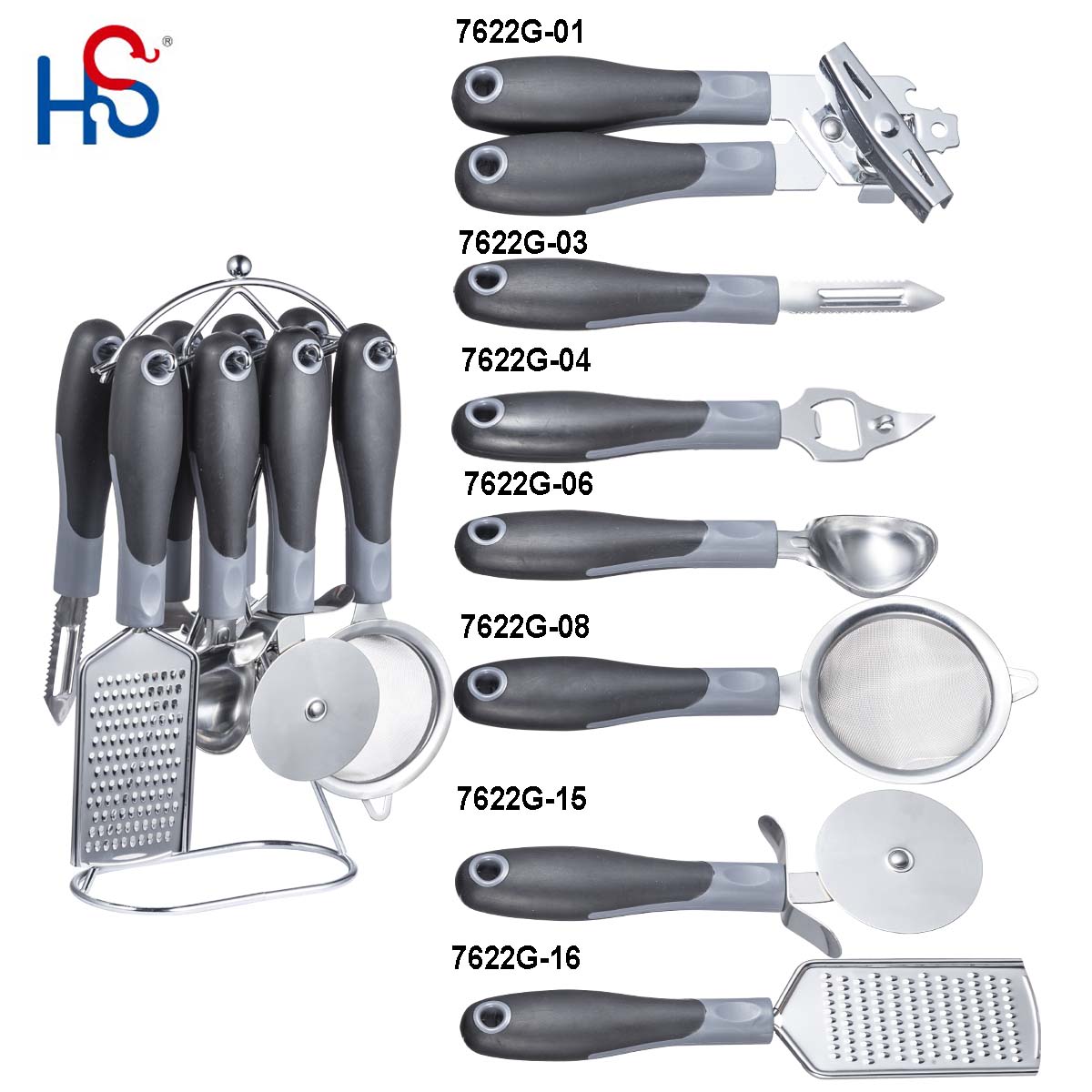 Compact Kitchen Designs Stainless Steel Cookware Set with Metal Utensils Included