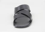 Comfortable Mens Leather Flip Flops Logo Printed Breathable Mens Beach Sandals