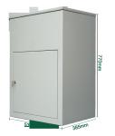 Wall Mount Lock Box Outdoor or Freestanding Home, Office, Commercial Mailbox