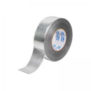 China 25M Aluminium Tape Waterproof , Fiberglass Foil Tape High Temp Resistant factory
